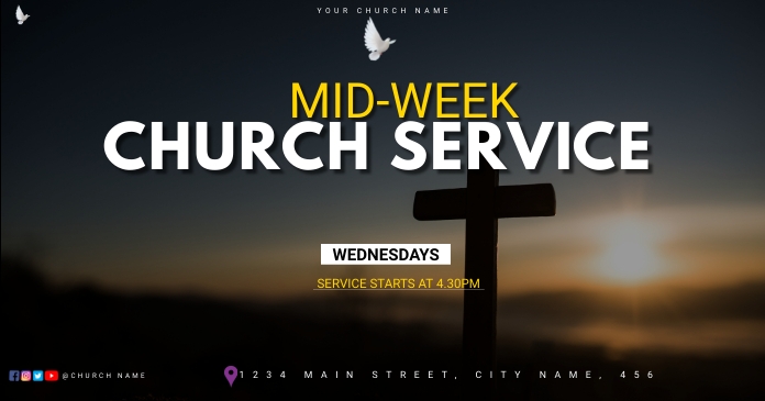 mid week service Template | PosterMyWall