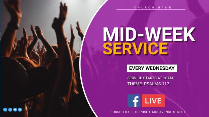 Copy of mid week service Template | PosterMyWall