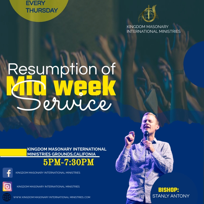 Copy of MID WEEK SERVICE TEMPLATE | PosterMyWall