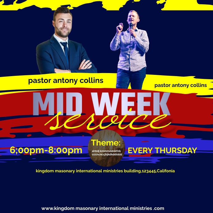 Copy of mid week service template. | PosterMyWall