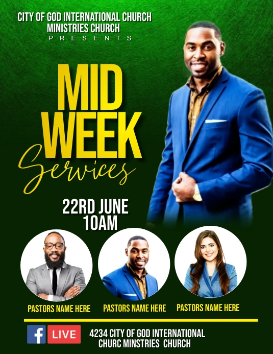 mid week services Template | PosterMyWall