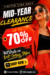 Sort Mid-Year Clearance Sale Poster Template