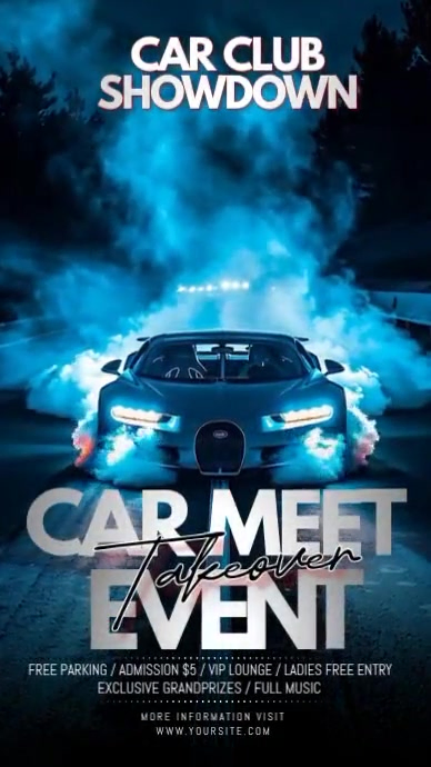 Midnight Car Showcase Template | PosterMyWall