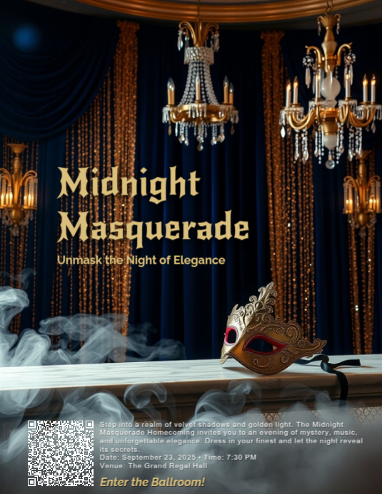 Midnight Masquerade Event Template | PosterMyWall
