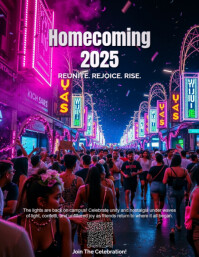 สีดำ Homecoming Celebration Flyer Template