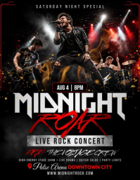 Midnight Roar Concert Løbeseddel (US Letter) template
