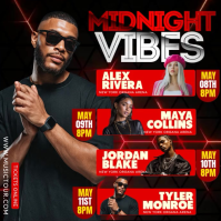 Midnight Vibes Live Concert Tour Experience โพสต์บน Instagram template
