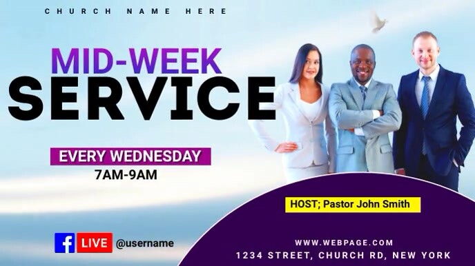 midweek bible study, midweek service Template | PosterMyWall