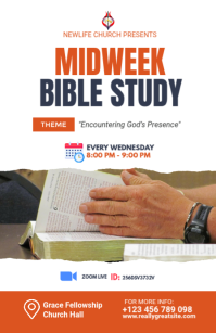 Hvid Bible Study Event Halv side bred Template