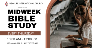 MIDWEEK BIBLE STUDY POSTER Anuncio de Facebook template