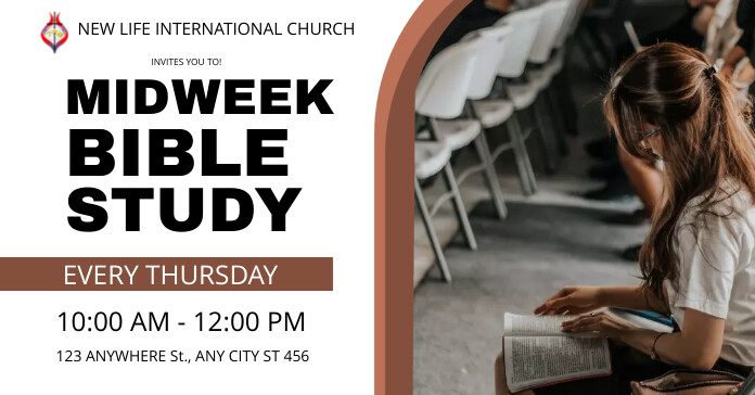 Mid Week Study Copy of MIDWEEK BIBLE STUDY POSTER | PosterMyWall