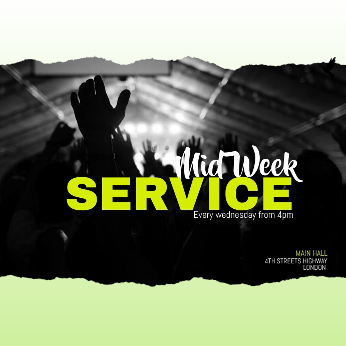 Midweek Church Service (1) Instagram Plasing template