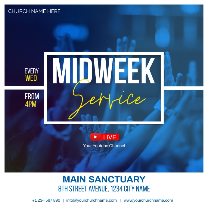 Copy of midweek church service | PosterMyWall