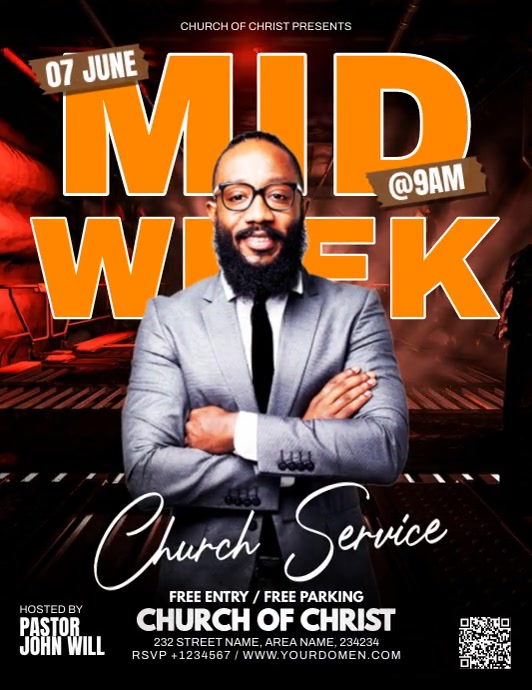 Copy of Midweek church service | PosterMyWall