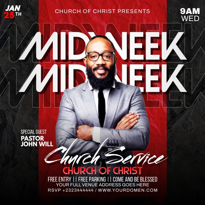 Copia de Midweek church service | PosterMyWall