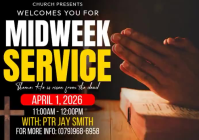 Midweek Church Service A4 template