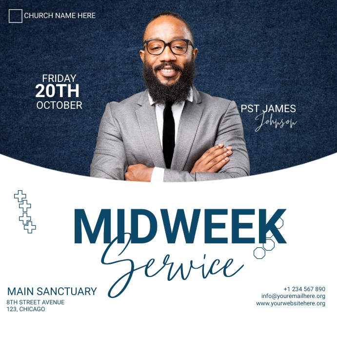 Plantilla de midweek church service | PosterMyWall