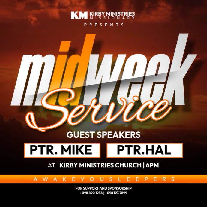 Midweek Church Service Template | PosterMyWall