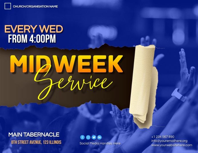 Copy of midweek church service | PosterMyWall