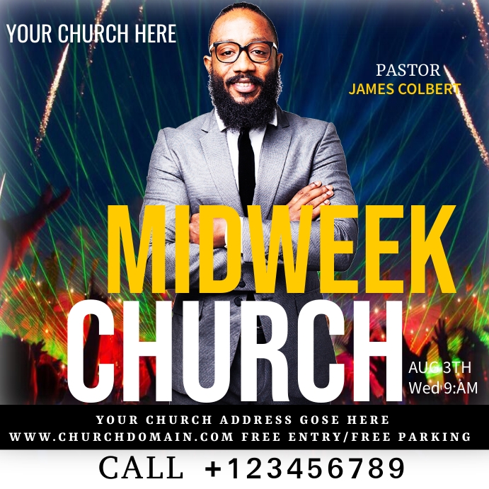 MIDWEEK CHURCH SERVICE Template | PosterMyWall