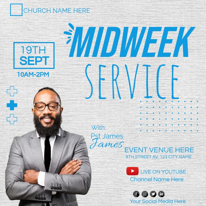 midweek church service Template | PosterMyWall
