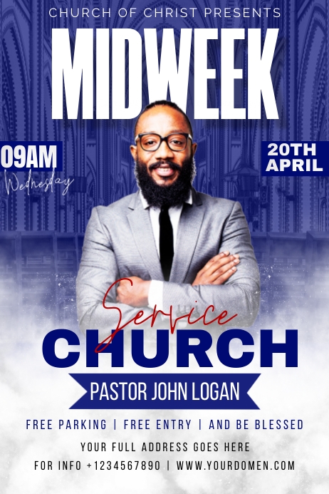 Midweek church service Template | PosterMyWall