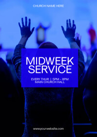 midweek service Template | PosterMyWall