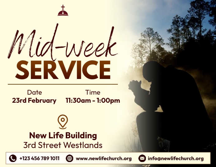 midweek church Service poster design Template | PosterMyWall