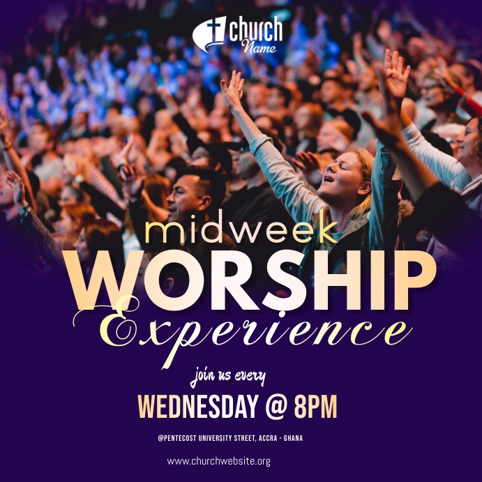 Midweek Church Service Poster Template | PosterMyWall