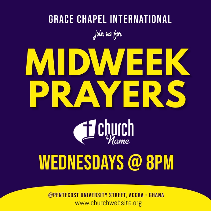 Midweek Church Service Poster Template | PosterMyWall