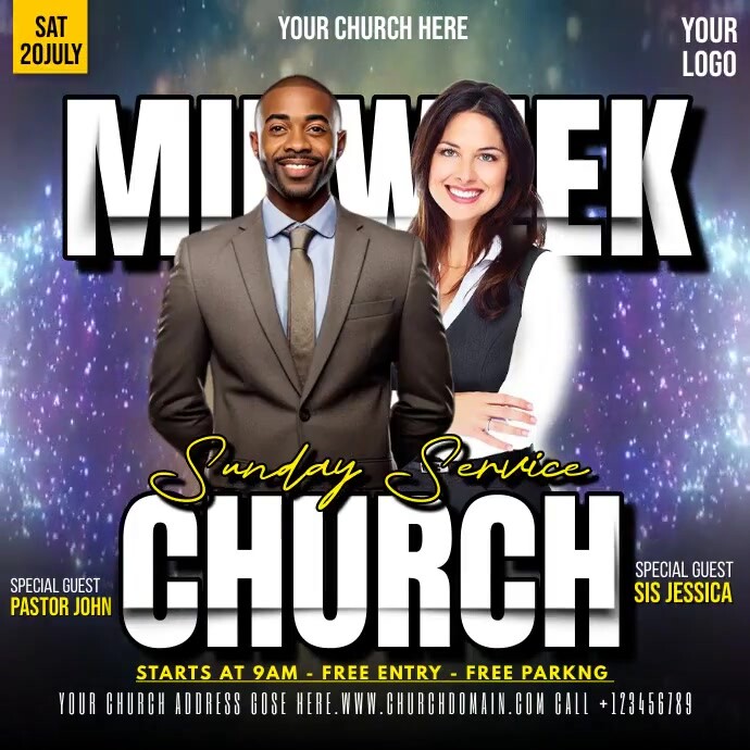 Copy of MIDWEEK CHURCH SUNDAY SERVICE | PosterMyWall