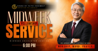 Black Midweek Church Service Imagen Compartida en Facebook Template