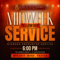 Midweek Fellowship Service Pos Instagram template