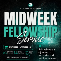 Midweek Fellowship Service Instagram Plasing template
