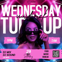 Midweek night club party event design template , Quadrat (1:1)