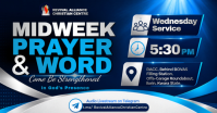 Purple Midweek Prayer Service Immagine condivisa di Facebook Template
