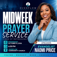 Purple Church Prayer Service Instagram Post Template