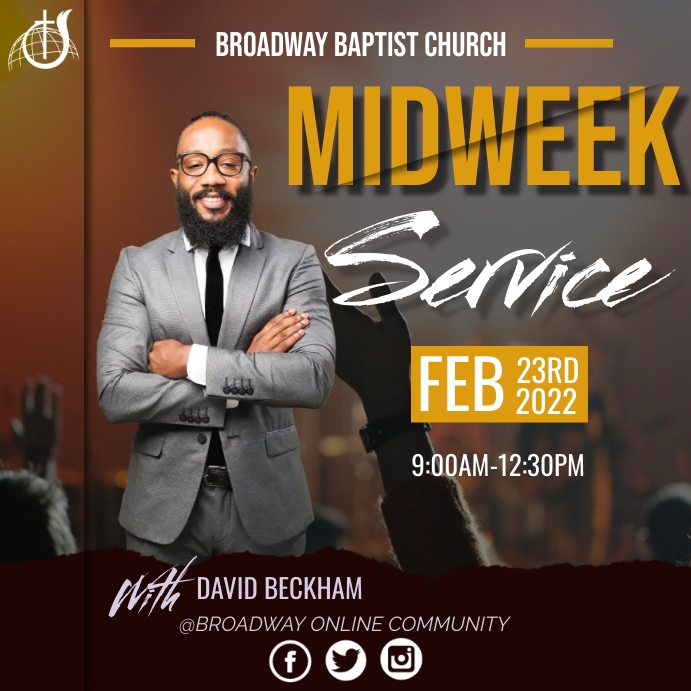 Midweek service Template | PosterMyWall