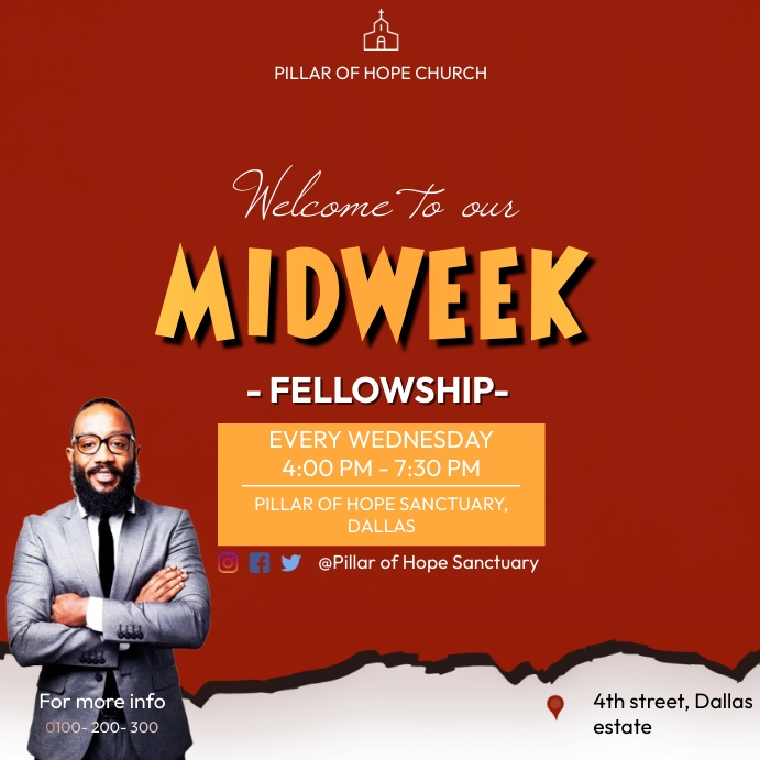 midweek service Template | PosterMyWall