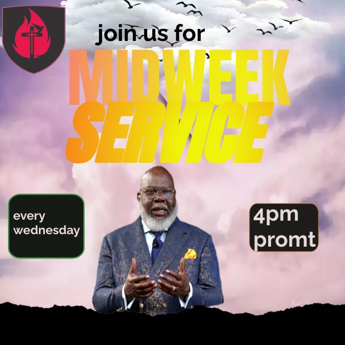 MIDWEEK SERVICE Template | PosterMyWall