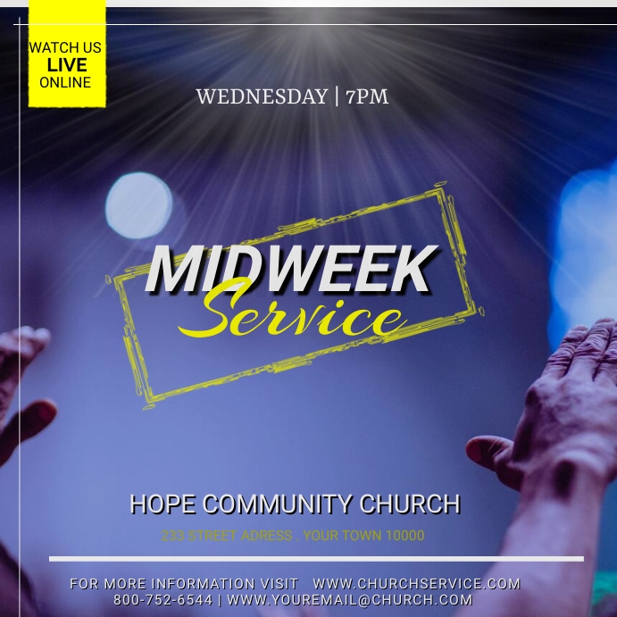 Copy of Midweek service | PosterMyWall