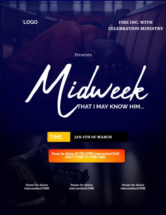 Plantilla de midweek service | PosterMyWall
