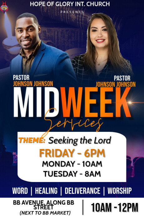 Midweek service Template | PosterMyWall