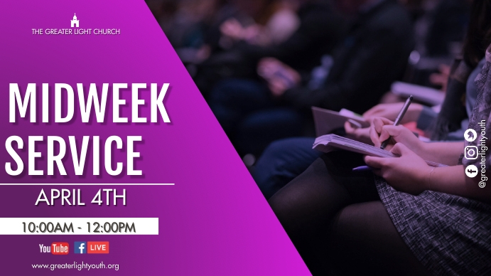 Midweek service Digital Display (16:9) template