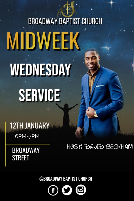 Midweek service Template | PosterMyWall
