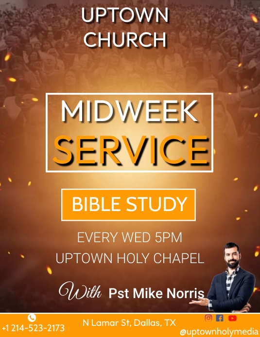 midweek service Template | PosterMyWall