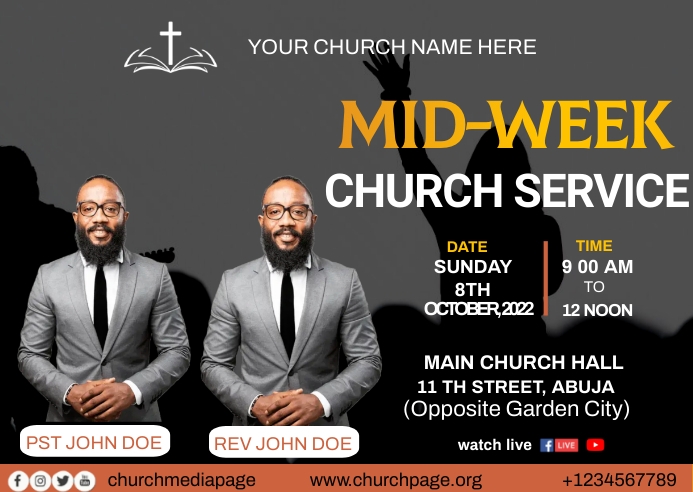 Copy of Midweek Service | PosterMyWall