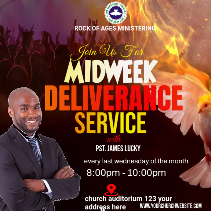 MIDWEEK SERVICE Template | PosterMyWall