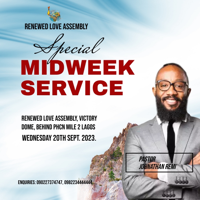 Copy of MIDWEEK SERVICE FLYER | PosterMyWall