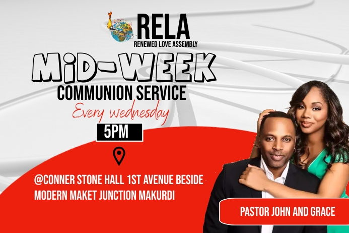 MIDWEEK SERVICE FLYER Label template